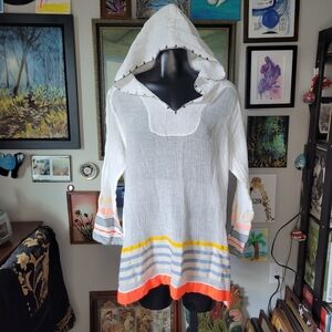 Lemlem Medium White Gauze Cotton Cover Up